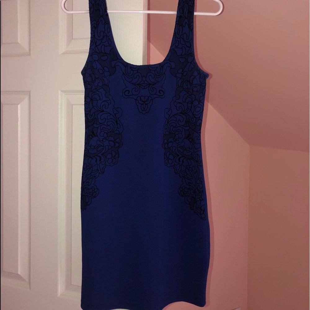 Royal blue bodycon dress
